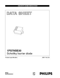 Datasheet 1PS79SB30 manufacturer Philips