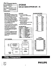 Datasheet 27C64A-20A manufacturer Philips