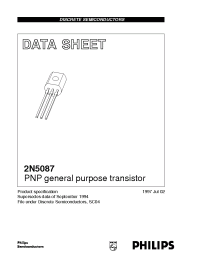 Datasheet 2N5087 manufacturer Philips