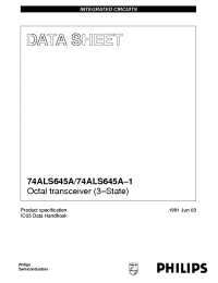 Datasheet 744ALS645A-1D manufacturer Philips