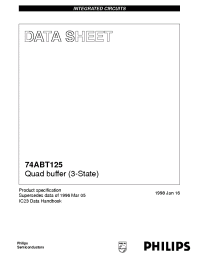 Datasheet 74ABT125 manufacturer Philips