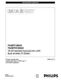 Datasheet 74ABT16543 manufacturer Philips