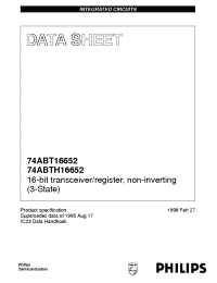 Datasheet 74ABT16652DL manufacturer Philips
