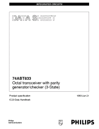 Datasheet 74ABT833PW manufacturer Philips