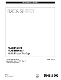 Datasheet 74ABTH16273DGG manufacturer Philips