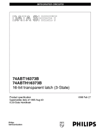 Datasheet 74ABTH16373B manufacturer Philips