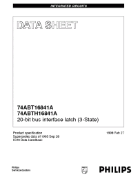 Datasheet 74ABTH16841A manufacturer Philips