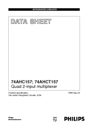 Datasheet 74AHC157 manufacturer Philips