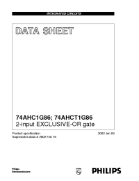 Datasheet 74AHC1G86GV manufacturer Philips