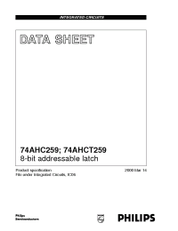 Datasheet 74AHC259D производства Philips
