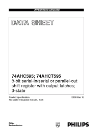 Datasheet 74AHC595 manufacturer Philips