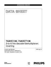 Datasheet 74AHCT138PWDH manufacturer Philips