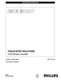 Datasheet 74ALS161BDB manufacturer Philips