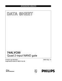 Datasheet 74ALVC00PW manufacturer Philips