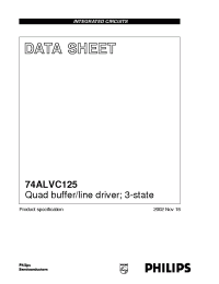 Datasheet 74ALVC125 manufacturer Philips