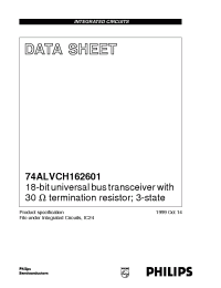 Datasheet 74ALVCH162601 manufacturer Philips