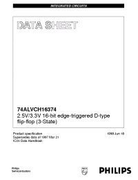 Datasheet 74ALVCH16374 manufacturer Philips