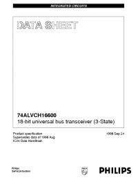 Datasheet 74ALVCH16600DGG manufacturer Philips