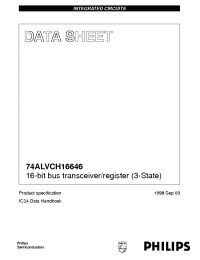 Datasheet 74ALVCH16646DGG производства Philips