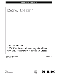 Datasheet 74ALVT162731DL manufacturer Philips