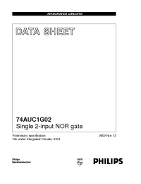 Datasheet 74AUC1G02GV manufacturer Philips