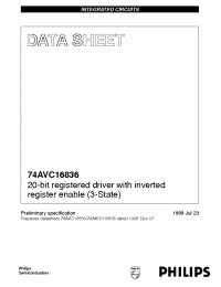 Datasheet 74AVC16836 manufacturer Philips