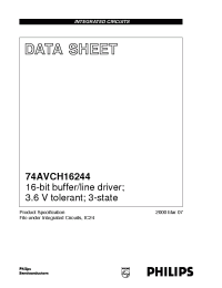 Datasheet 74AVCH16244DGG manufacturer Philips