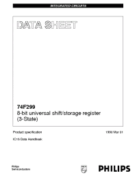 Datasheet 74F299 manufacturer Philips