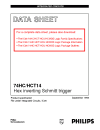 Datasheet 74HC14 производства Philips