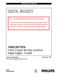 Datasheet 74HC374D производства Philips