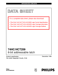 Datasheet 74HC/HCT259 производства Philips
