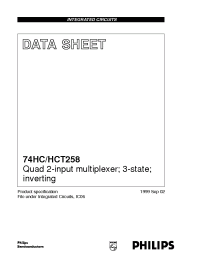 Datasheet 74HCT258 manufacturer Philips