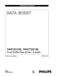 Datasheet 74HCT2G126 manufacturer Philips