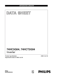 Datasheet 74HCT3G04DC manufacturer Philips