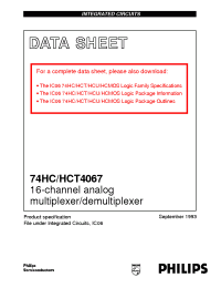 Datasheet 74HCT4067N manufacturer Philips