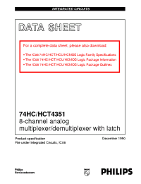 Datasheet 74HCT4351D manufacturer Philips