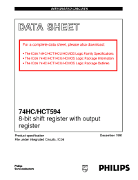 Datasheet 74HCT594D manufacturer Philips
