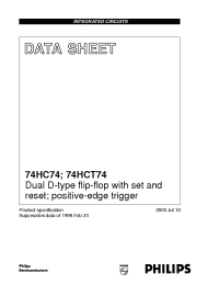 Datasheet 74HCT74D manufacturer Philips