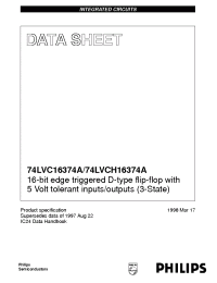 Datasheet 74LVC16374ADL manufacturer Philips