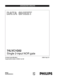 Datasheet 74LVC1G02GV производства Philips