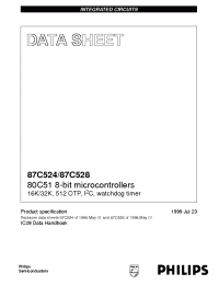 Datasheet 87C524 manufacturer Philips