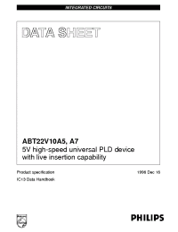 Datasheet ABT22V10A5A производства Philips