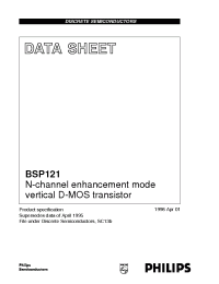 Datasheet BSP121 manufacturer Philips