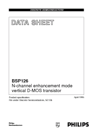 Datasheet BSP126 manufacturer Philips