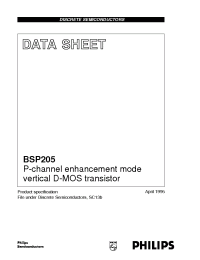 Datasheet BSP205 manufacturer Philips