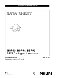 Datasheet BSP52 manufacturer Philips