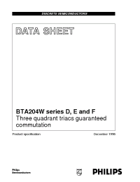 Datasheet BTA204W-600D manufacturer Philips