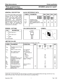 Datasheet BTA204XF производства Philips