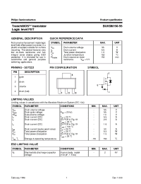 Datasheet BUK98150-55 производства Philips