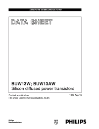 Datasheet BUW13AW manufacturer Philips